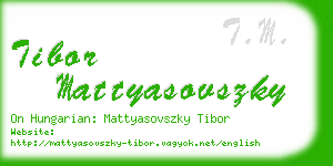 tibor mattyasovszky business card